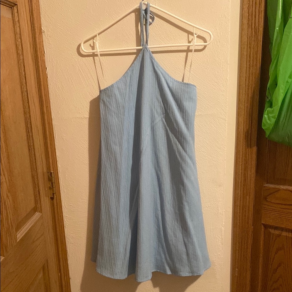 Light Blue Halter Dress